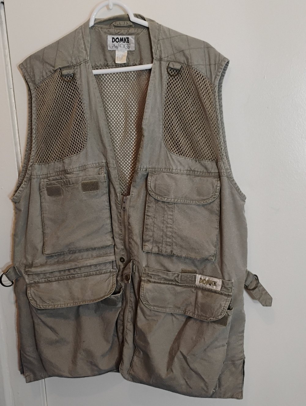 DOMKE PhoTOGS Photographer Vest Men's Large Khaki Utility Multi‎ Pocket Photo